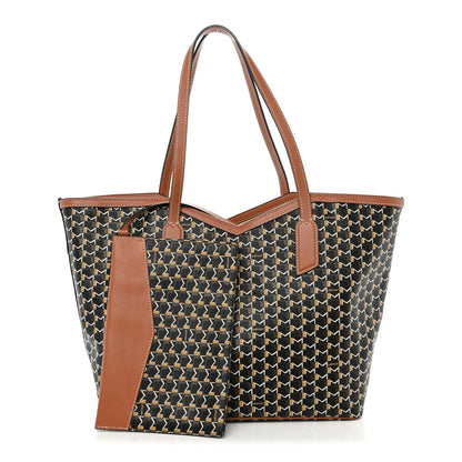 Moynat Calfskin Canvas M Tote MM Brown 3 of 12