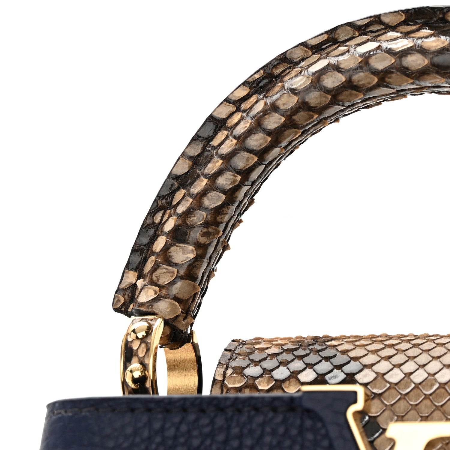 Louis Vuitton Taurillon Snakeskin Mini Capucines Indigo 10 of 12
