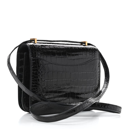 Hermes Shiny Alligator Constance 18 Black 3 of 18