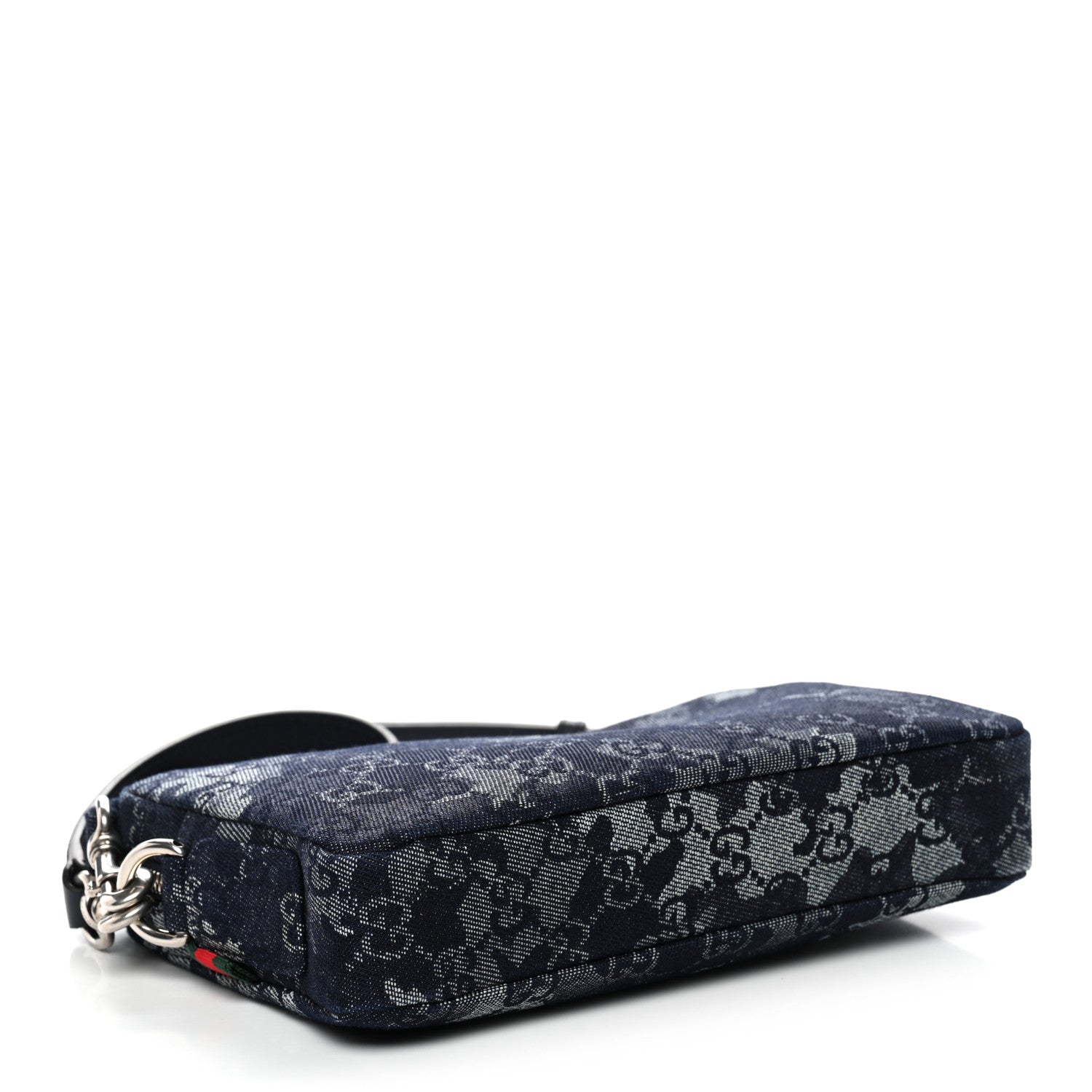 Gucci Denim GG Monogram Camouflage Small Crossbody Bag Blue 4 of 11