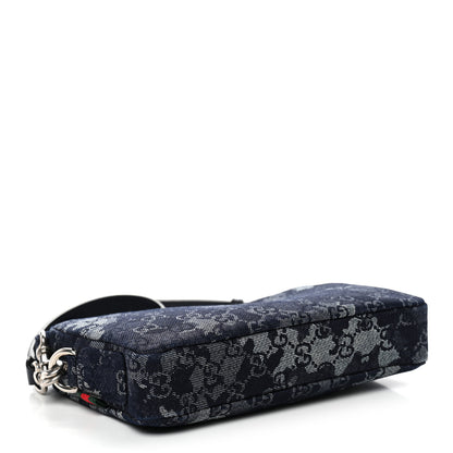 Gucci Denim GG Monogram Camouflage Small Crossbody Bag Blue 4 of 11