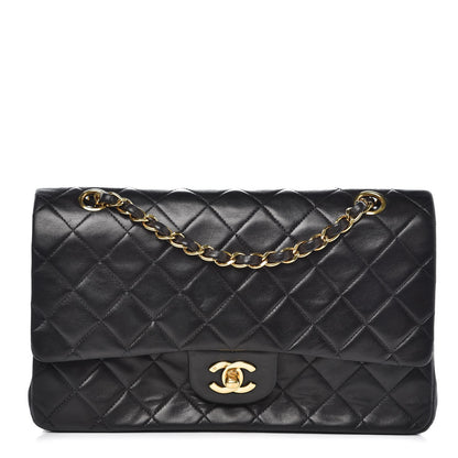 Chanel Lambskin Quilted Medium Double Flap Black 1 of 12