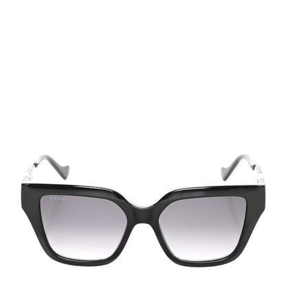Gucci Acetate Square Frame Chain Sunglasses GG1023S Black 2 of 7