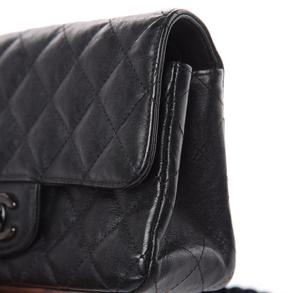 Chanel Crumpled Calfskin Quilted Mini Rectangular Flap So Black 10 of 15