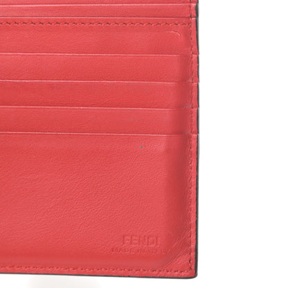 Fendi Vitello Century Monster Eyes Inlay Bi-Fold Wallet Black Giallo Rosso 8 of 8