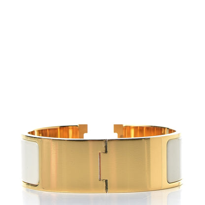 Hermes Enamel Wide Clic Clac H Bracelet PM White 3 of 6