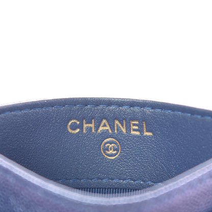 Chanel Iridescent Caviar Quilted Card Holder Blue Fonce 6 of 9