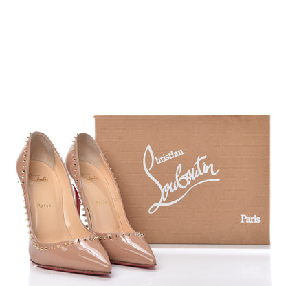 Christian Louboutin Patent Anjalina 120 Pumps 40 Nude 9 of 13