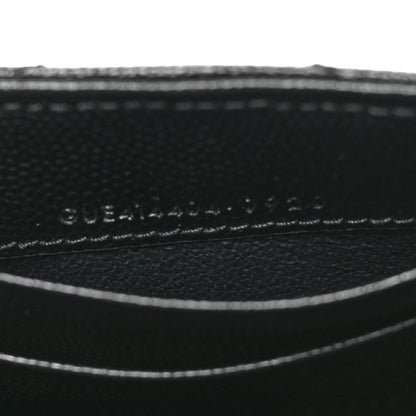 Saint Laurent Grain De Poudre Matelasse Chevron Small Monogram Envelope Wallet Black 7 of 11