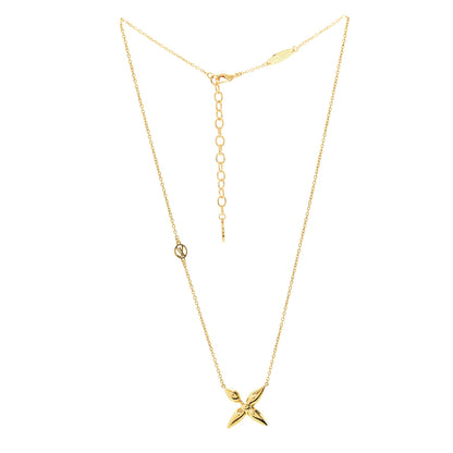 Louis Vuitton Metal Louisette Necklace Gold 3 of 5