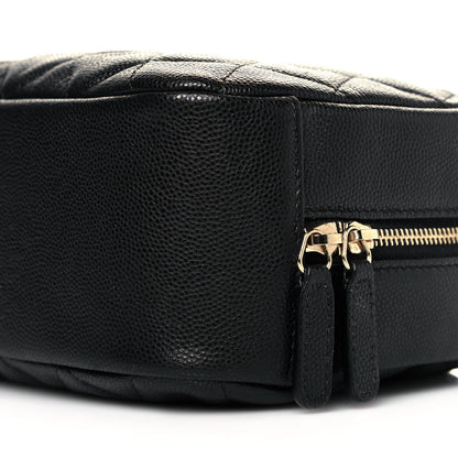 Chanel Caviar Quilted Curvy Pouch Cosmetic Case Black 9 of 10