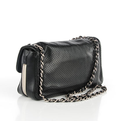 Chanel Lambskin Perforated Medium Baseball Spirit Flap Black 3 of 8