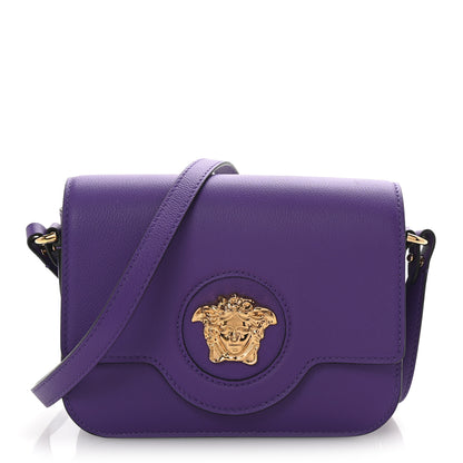 Versace Grained Calfskin La Medusa Flap Shoulder Bag Dark Orchid 1 of 9