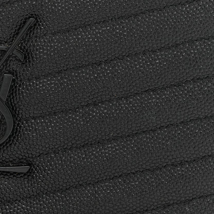 Saint Laurent Grain De Poudre Matelasse Monochrome Monogram Mini Lou Camera Bag Black 8 of 11