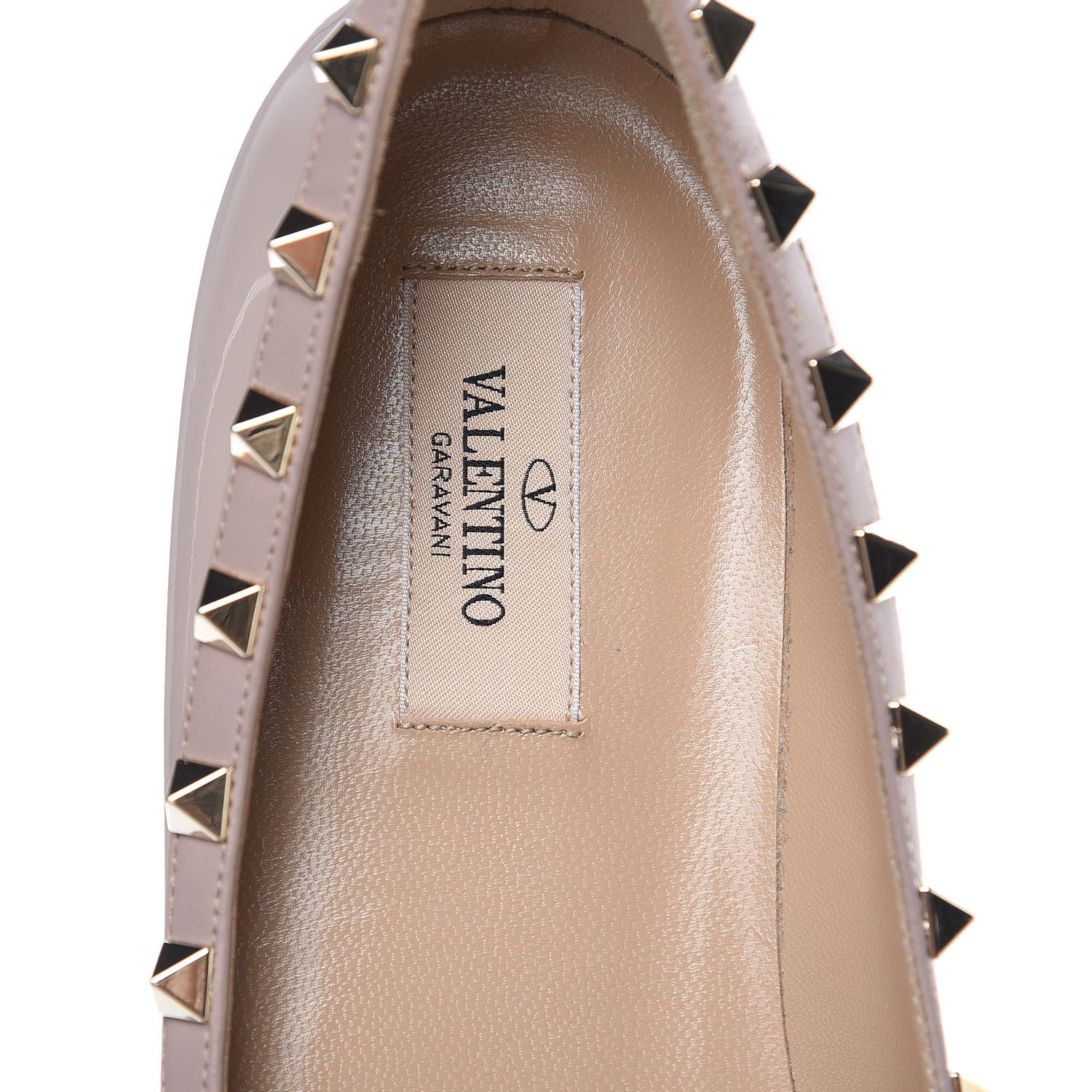 Valentino Garavani Patent Rockstud Ballerina Flats 41 Poudre 7 of 9