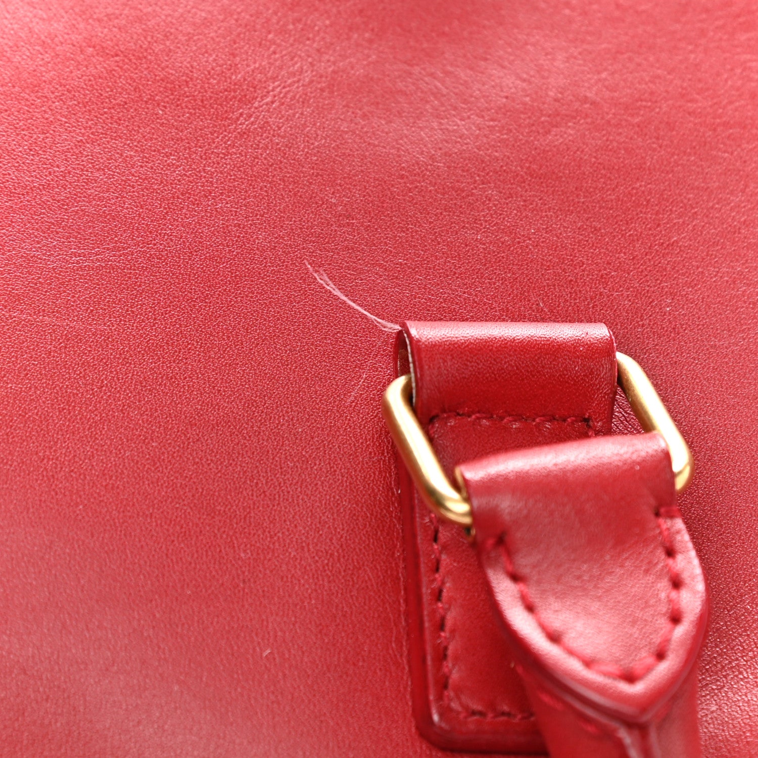 Saint Laurent Calfskin Classic Duffle 6 Red 15 of 15