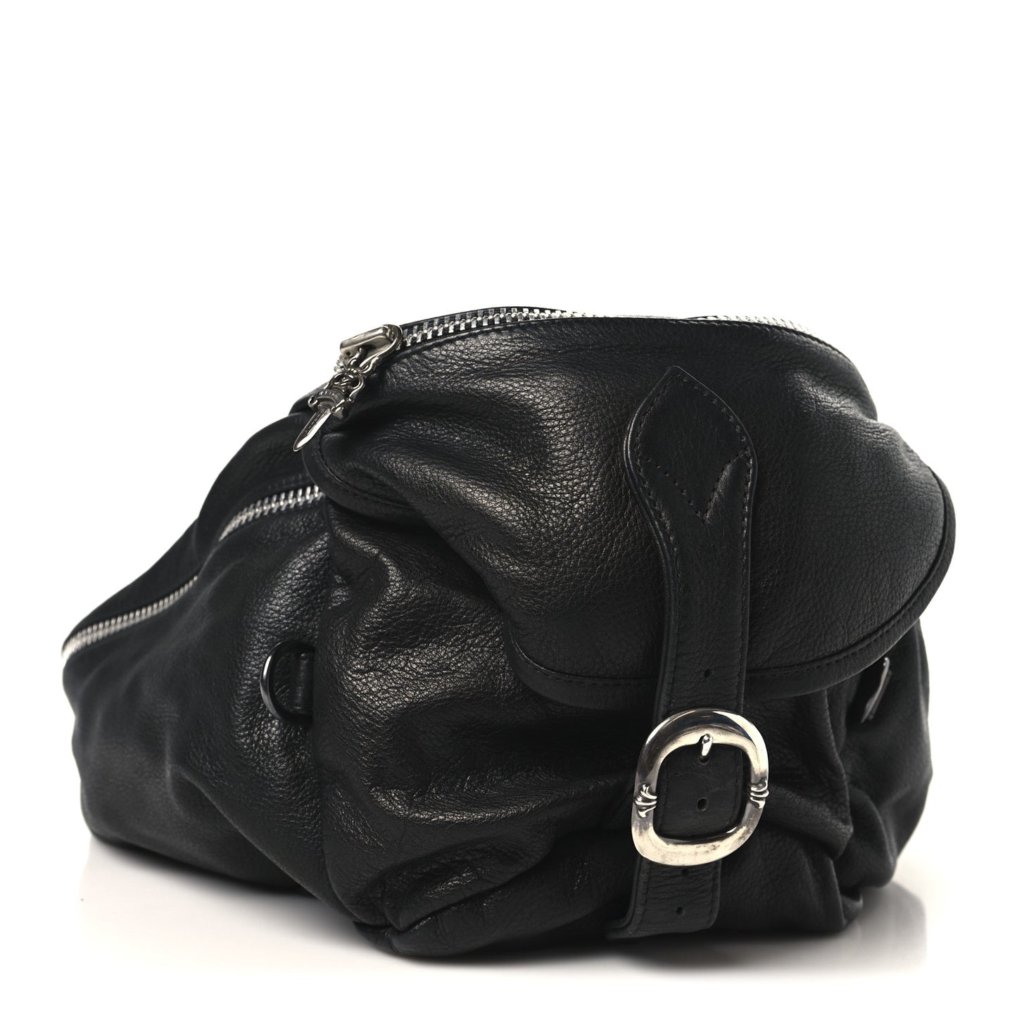 Grained Calfskin Snat Pack Gunslinger Waist Bag Black