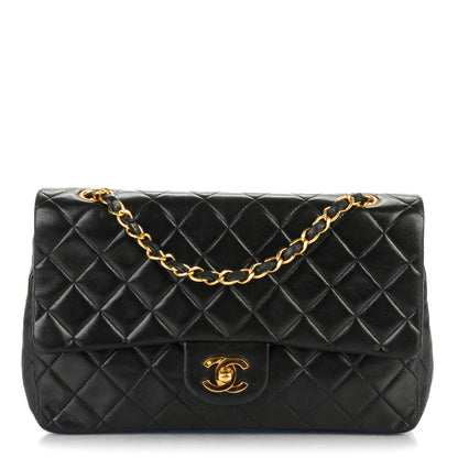 Chanel Lambskin Quilted Medium Double Flap Black 1 of 7