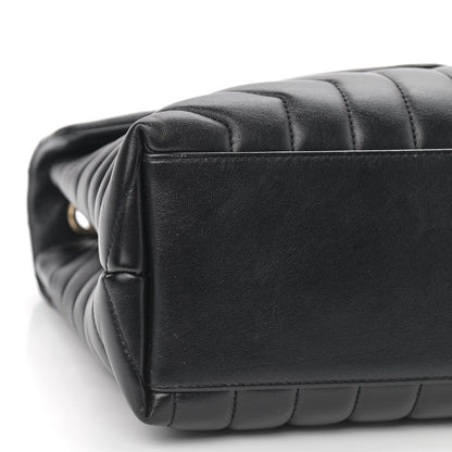 Saint Laurent Calfskin Y Quilted Monogram Medium Loulou Chain Satchel Black 8 of 9