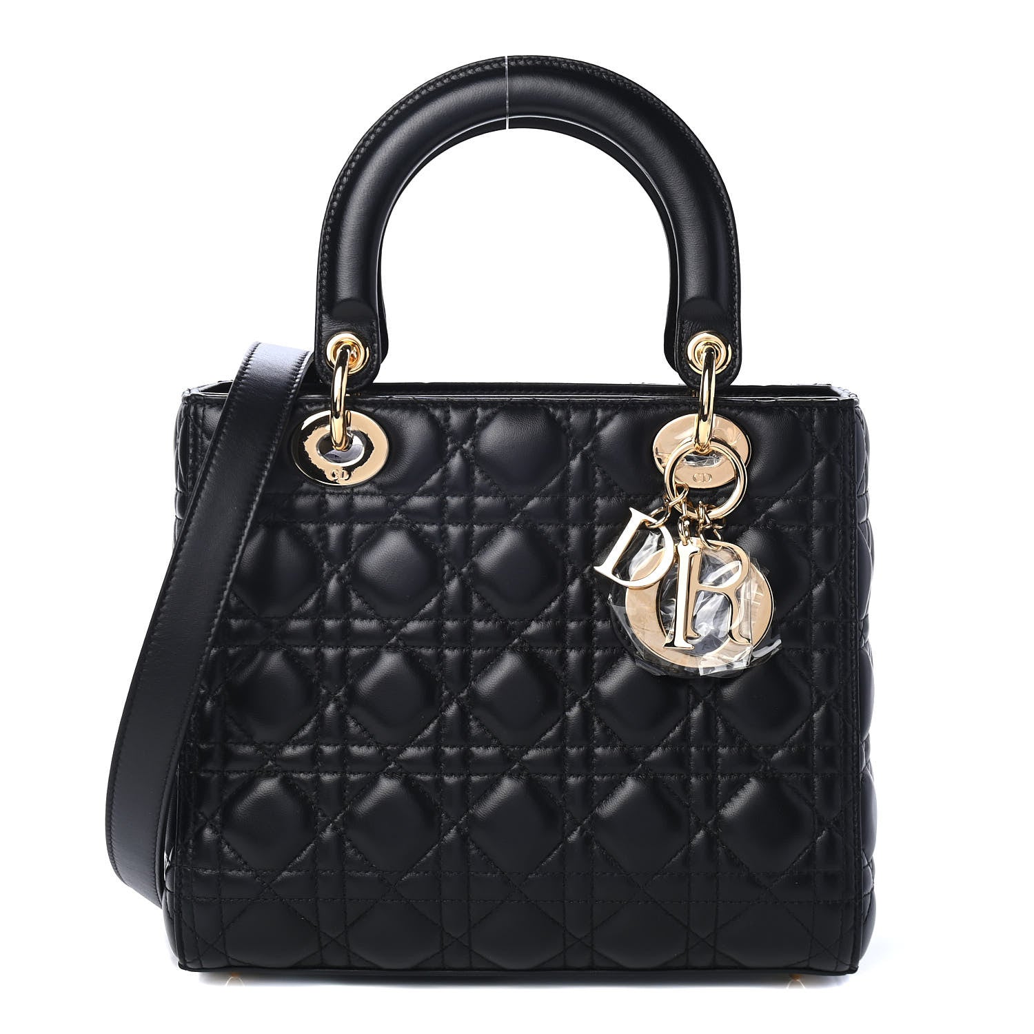 Christian Dior Lambskin Cannage Medium Lady Dior Black 1 of 4