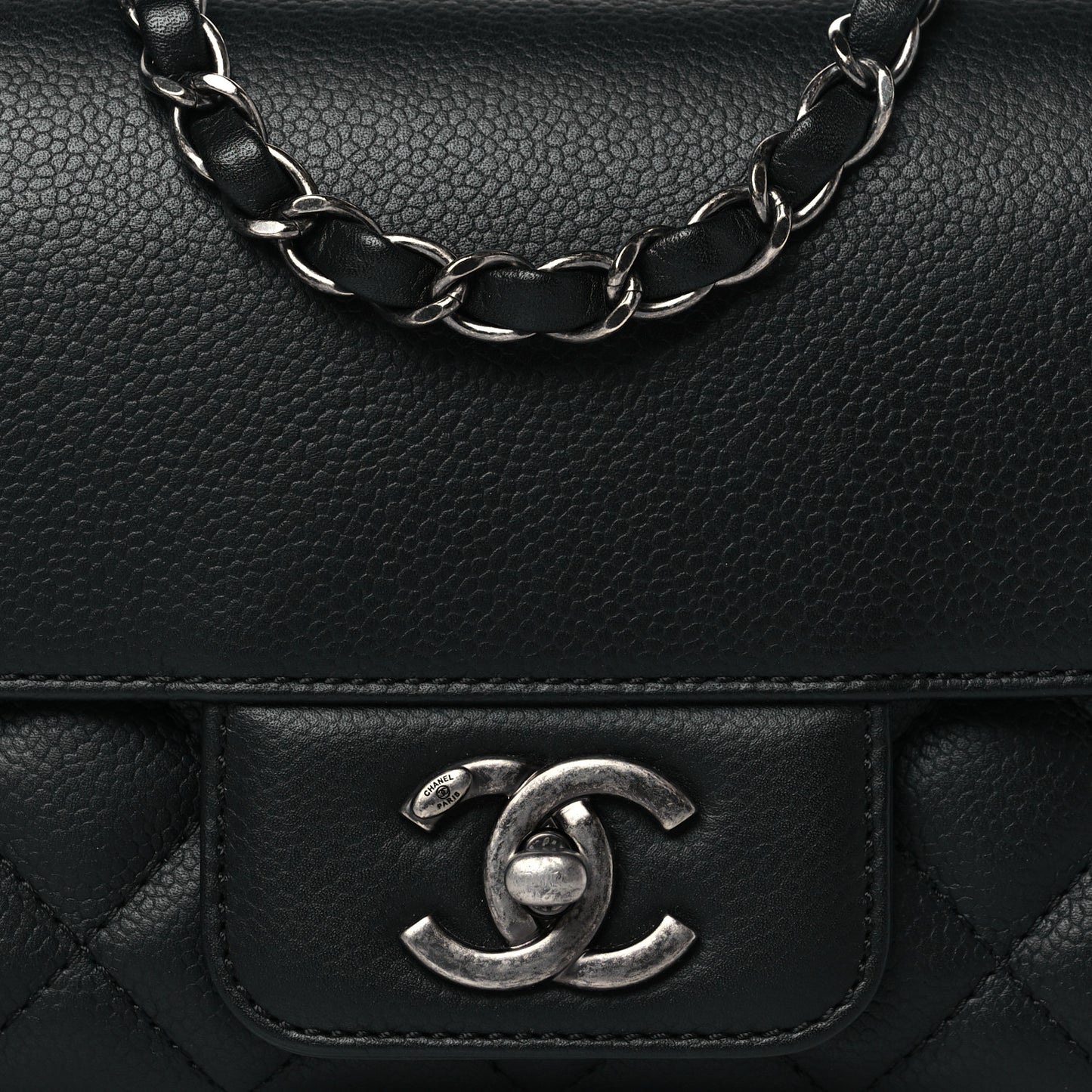 Caviar All About Flap Bag Black