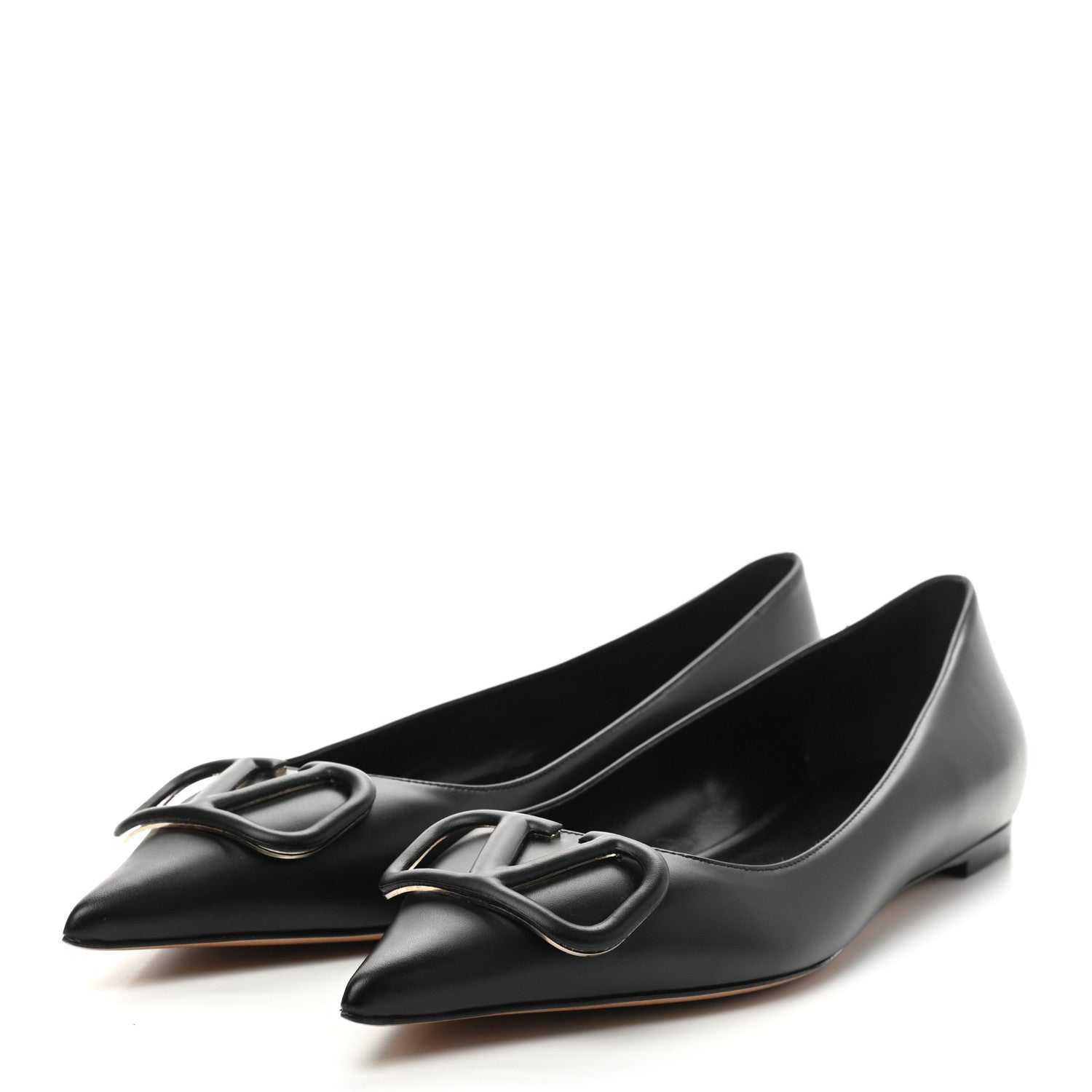 Valentino Garavani Nappa Vlogo Flats 40 Black 3 of 8