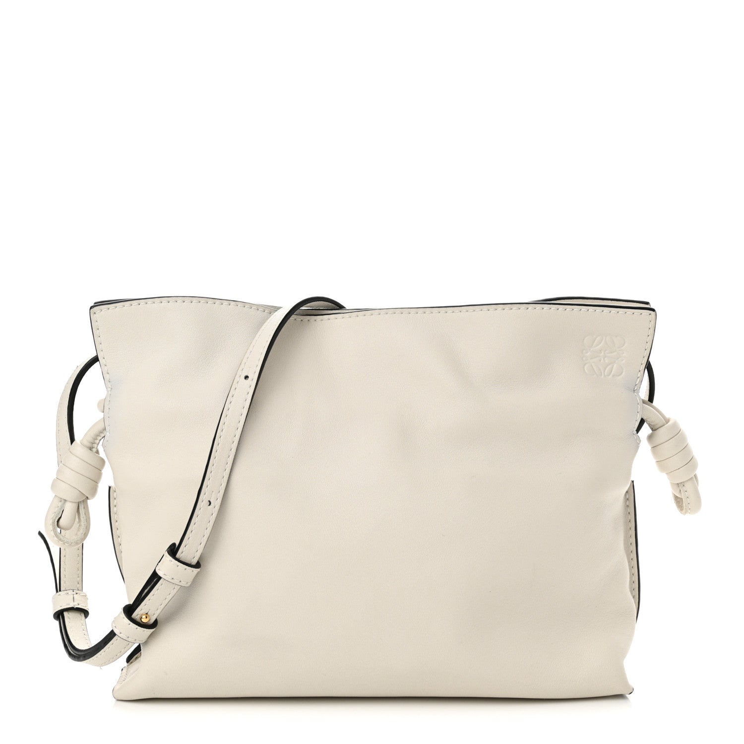 Loewe Calfskin Mini Flamenco Knot Clutch Angora 1 of 10