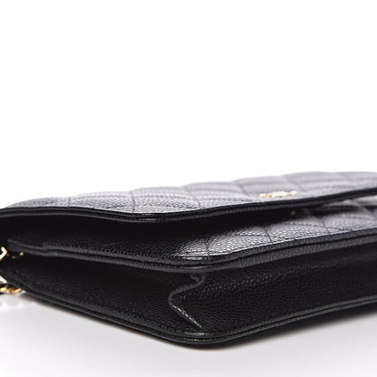 Chanel Caviar Quilted Wallet On Chain WOC Black 9 of 11