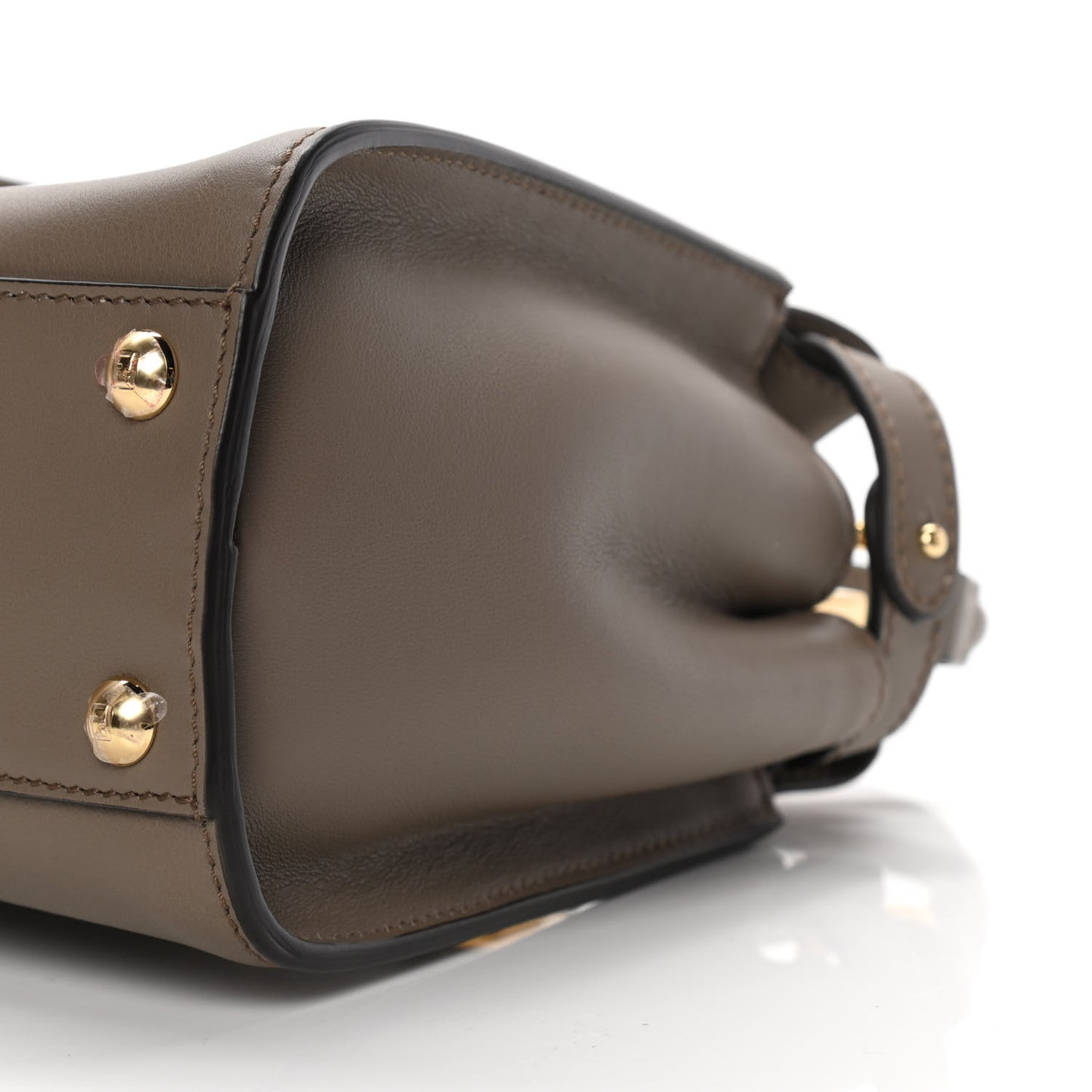 Vitello Seta Canvas FF Embroidered Mini Peekaboo Iconic Satchel Tartufo