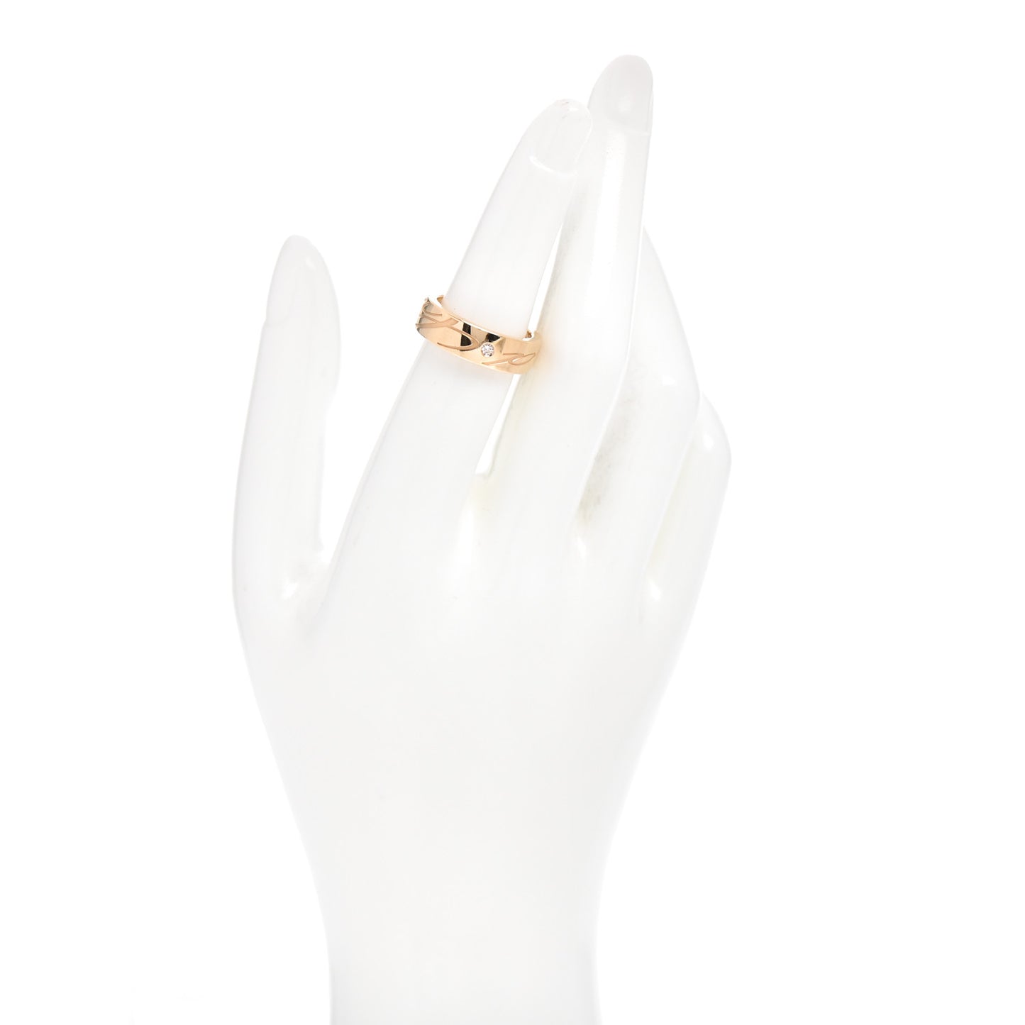 18K Yellow Gold Diamond Chopardissimo Ring 52 6