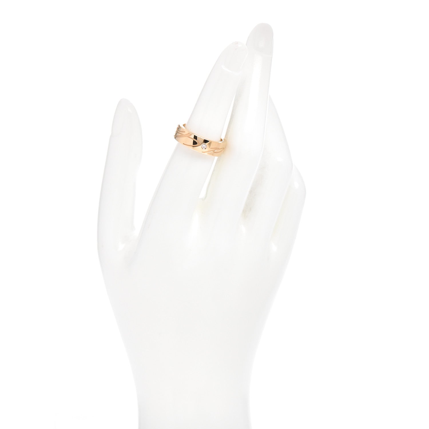 Chopard 18K Yellow Gold Diamond Chopardissimo Ring 52 6 2 of 5