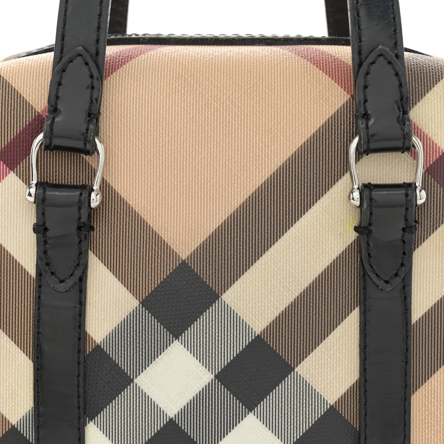 Nova Check Small Boston Bag Mini Black