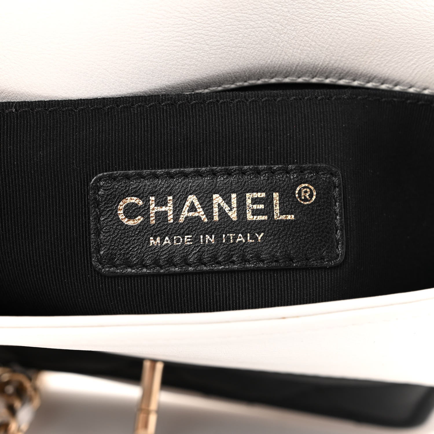 Chanel Lambskin Quilted Graphic Mini Flap Bag Black White 6 of 10
