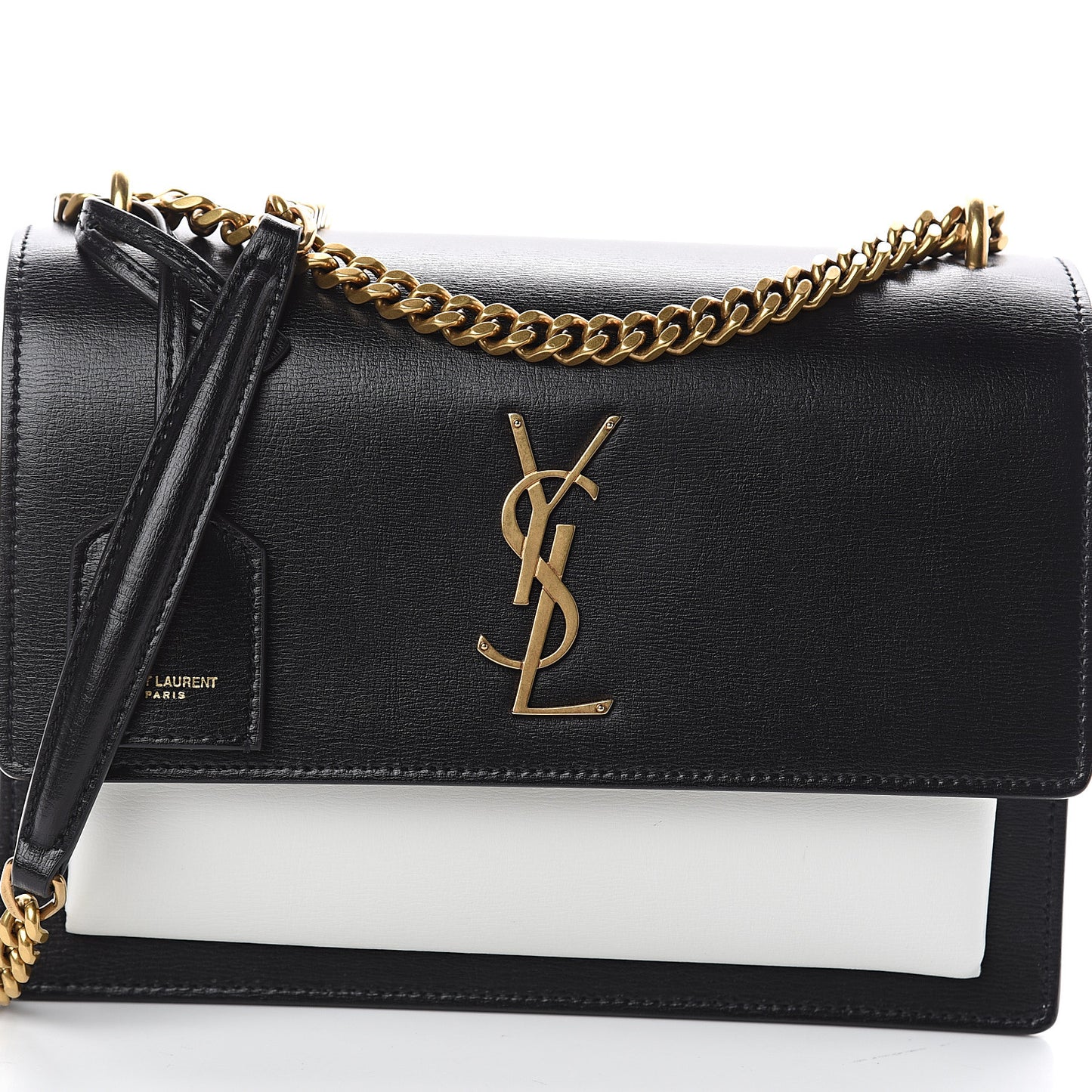 Calfskin Bi-Color Medium Monogram Sunset Black Pearl White