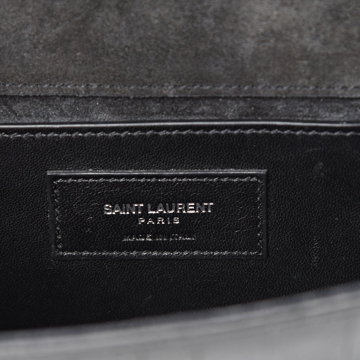 Saint Laurent Calfskin Crocodile Embossed Monogram Small Kate Tassel Satchel Black 5 of 11