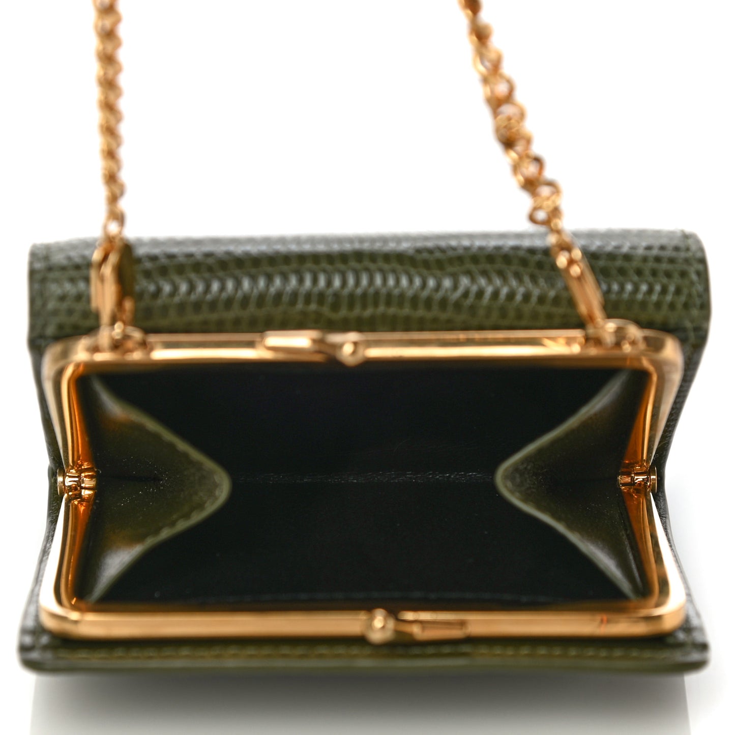 Lizard Monogram Rider Bag Military Green