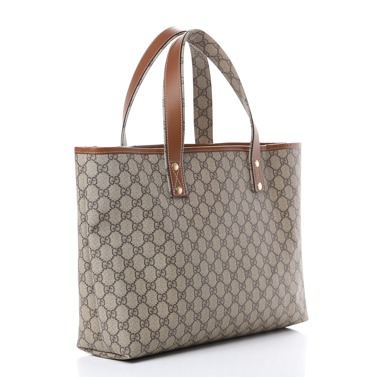 Gucci GG Plus Monogram Medium Signature Web Loop Tote Brown 2 of 13