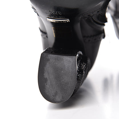 Gucci Calfskin Queercore Brogue Ankle Boots 37.5 Black 10 of 11