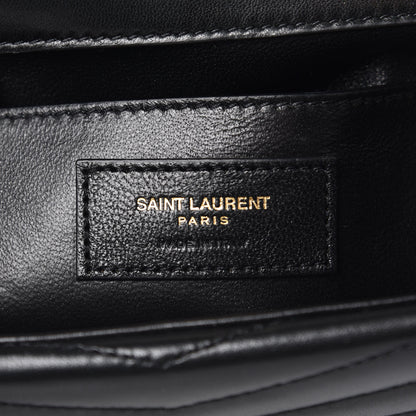 Saint Laurent Lambskin Matelasse Chevron Monogram Small Sulpice Bag Black 6 of 9