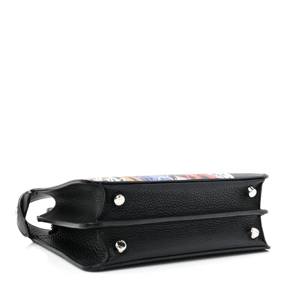 Fendi X NOEL FIELDING Cuoio Romano Painted Mini Peekaboo I SEE U Satchel Black Multicolor 4 of 17