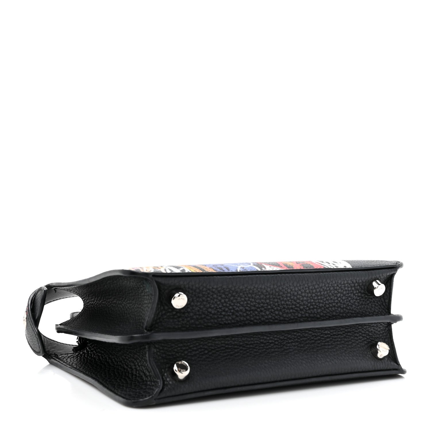 Fendi X NOEL FIELDING Cuoio Romano Painted Mini Peekaboo I SEE U Satchel Black Multicolor 4 of 17