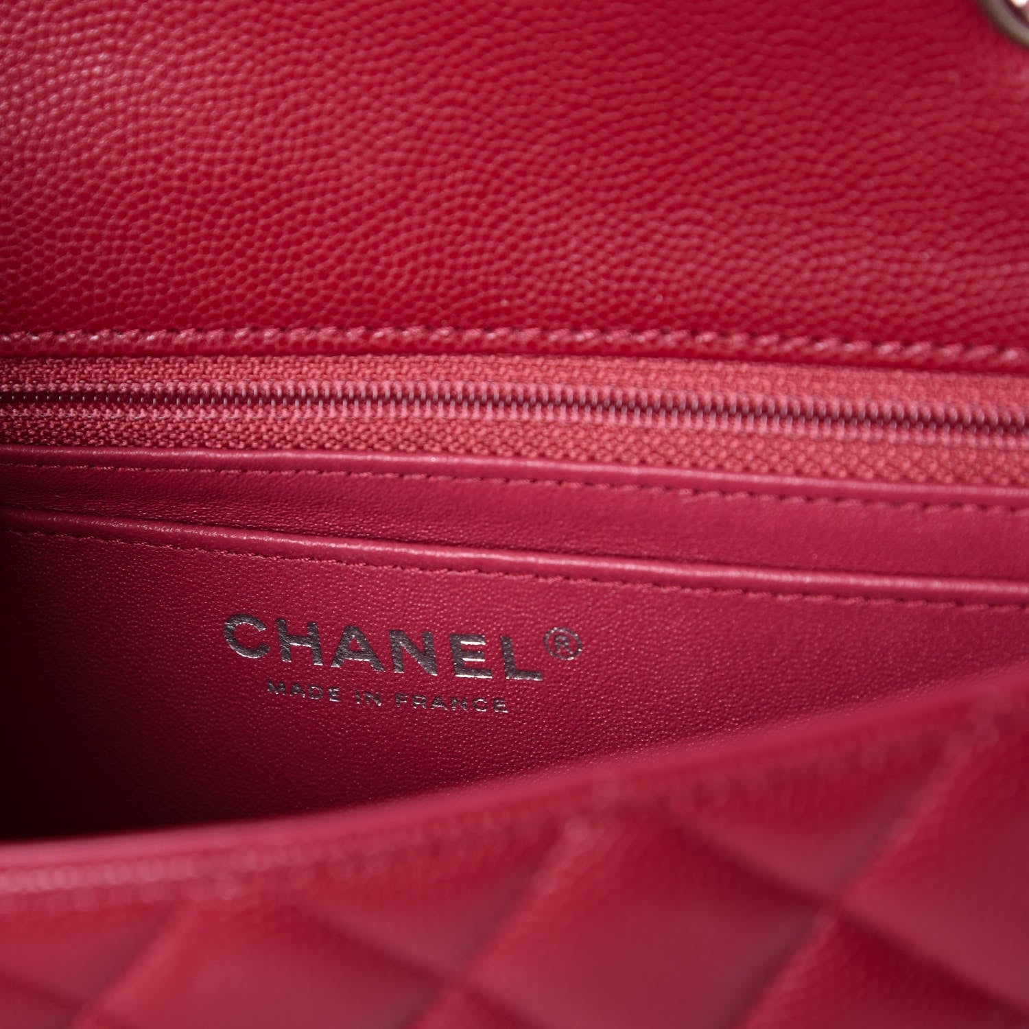 Chanel Caviar Quilted Mini Rectangular Flap Pink 6 of 7