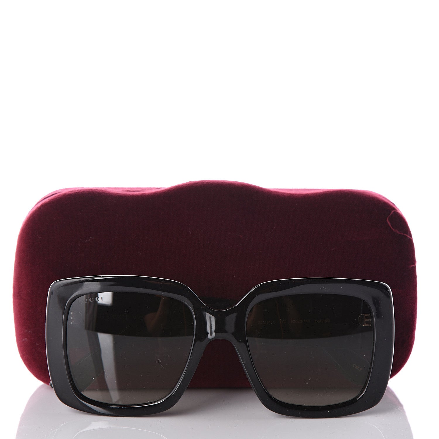 Gucci Acetate Square Frame Sunglasses GG0141S Black 8 of 8