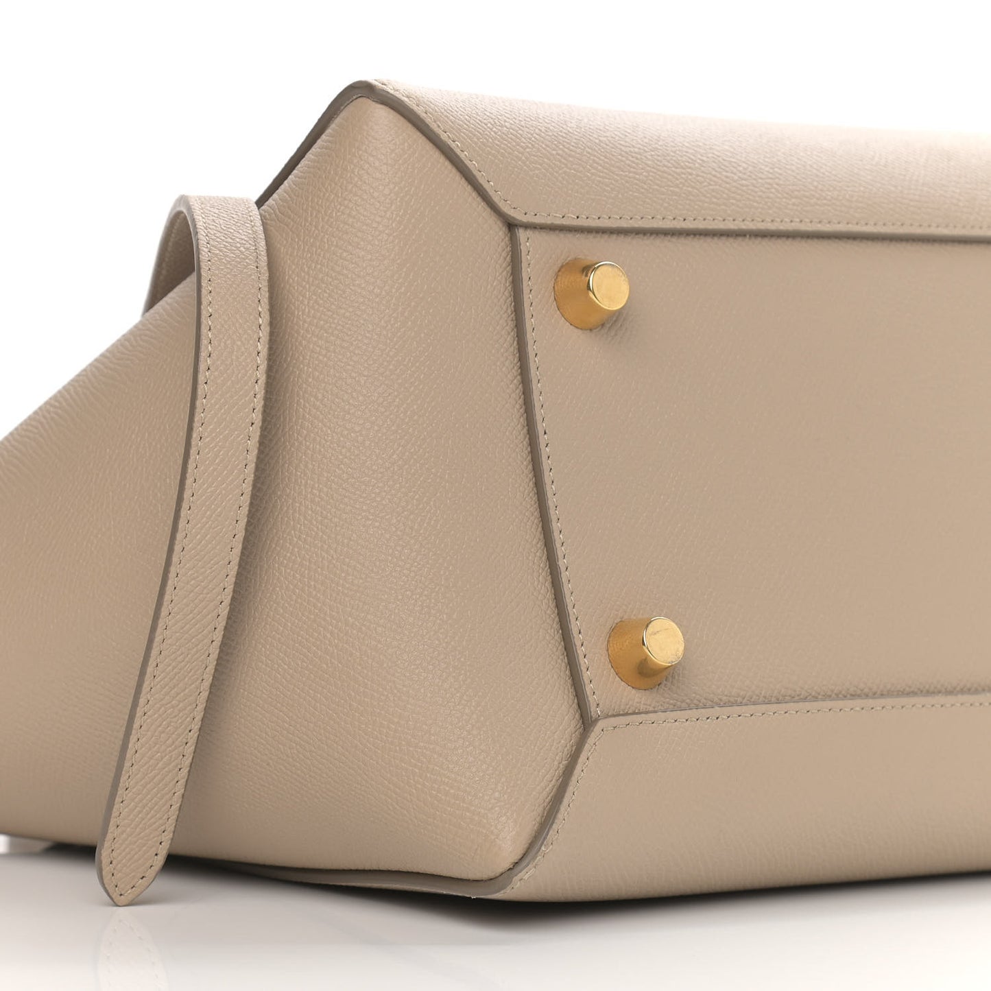 Grained Calfskin Mini Belt Bag Light Taupe