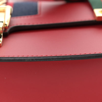 Gucci Calfskin Small Sylvie Shoulder Bag Hibiscus Red 10 of 12