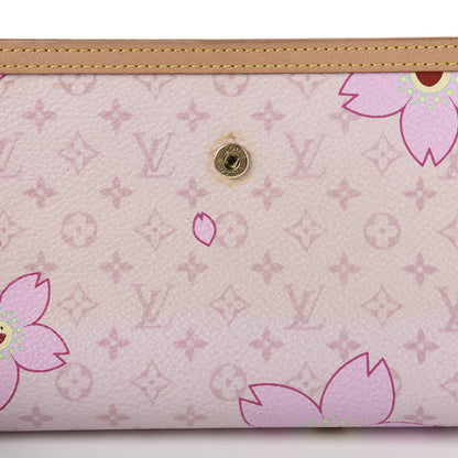 Louis Vuitton Monogram Cherry Blossom Porte Tresor International Wallet Pink 8 of 9