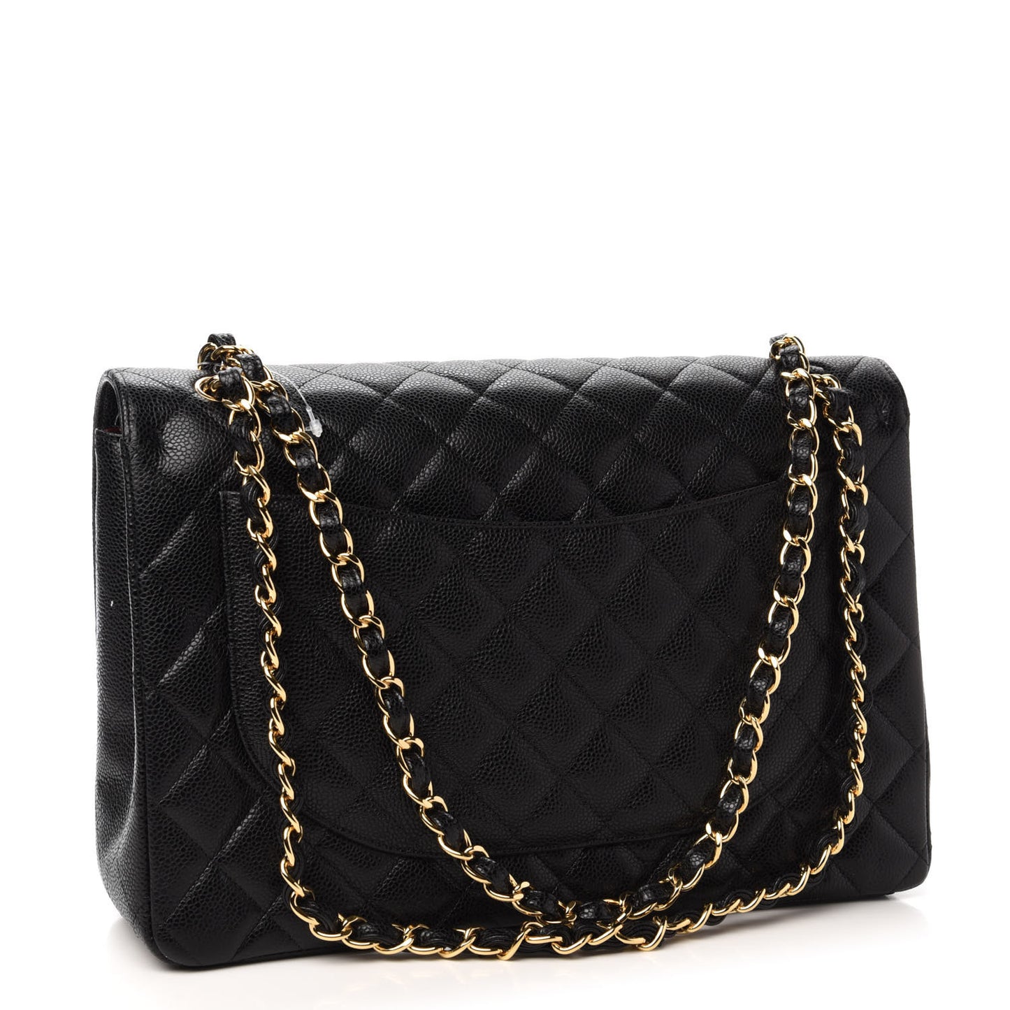Caviar Quilted Maxi Double Flap Black