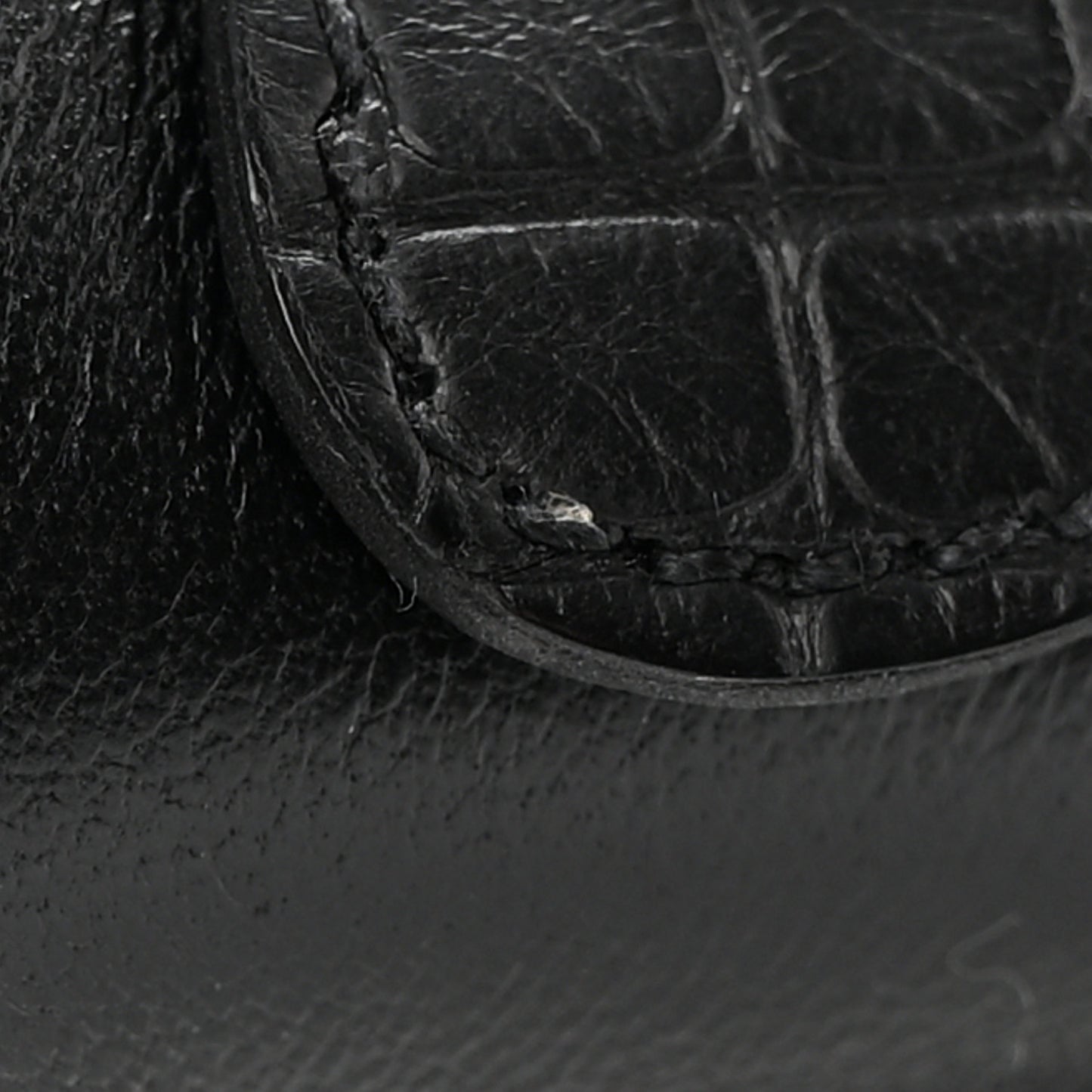 Milo Lambskin Matte Alligator Touch Grigri Rodeo Horse Bag Charm PM So Black