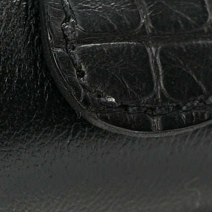 Hermes Milo Lambskin Matte Alligator Touch Grigri Rodeo Horse Bag Charm PM So Black 6 of 6