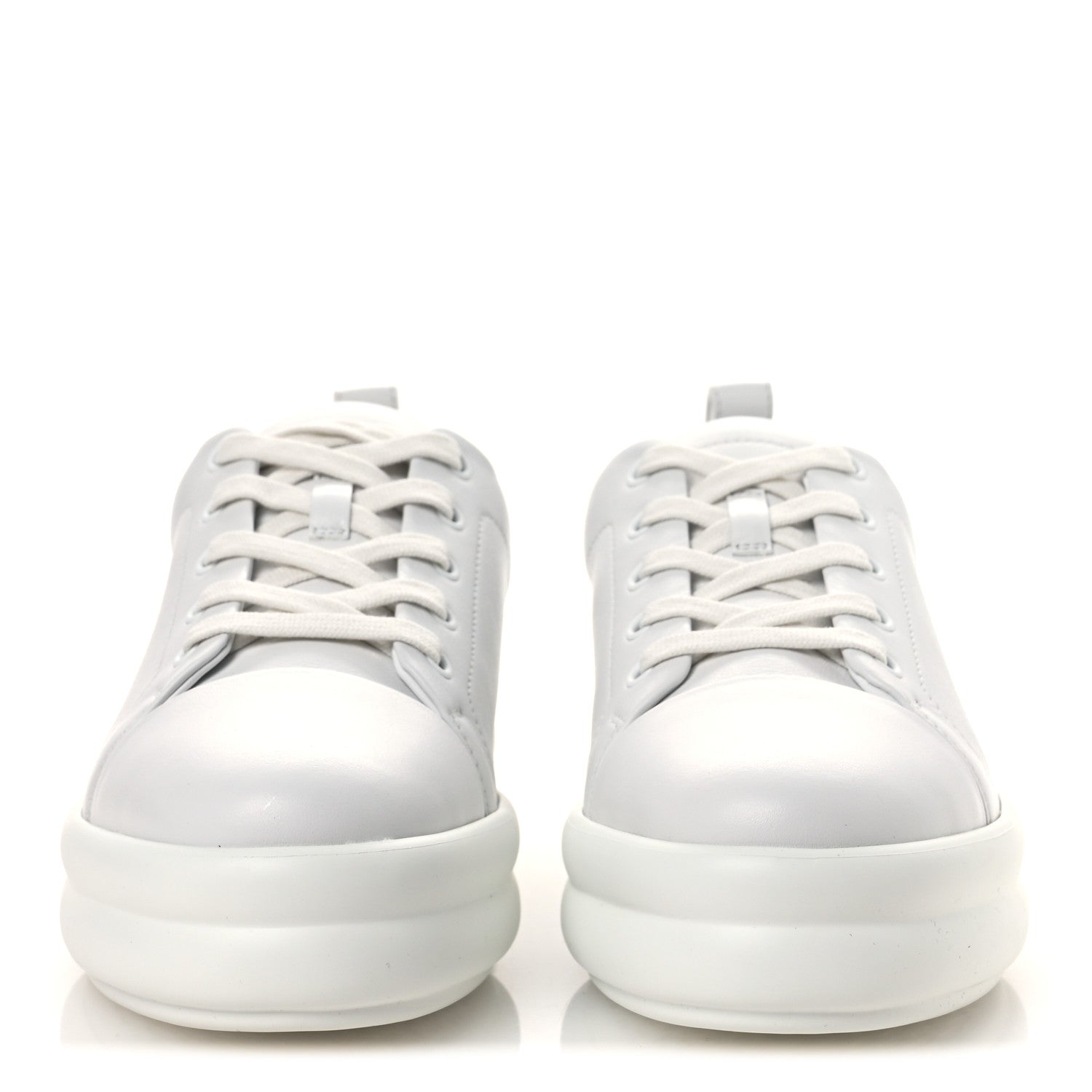 Hermes Calfskin Womens Happy Sneakers 38 White 3 of 12